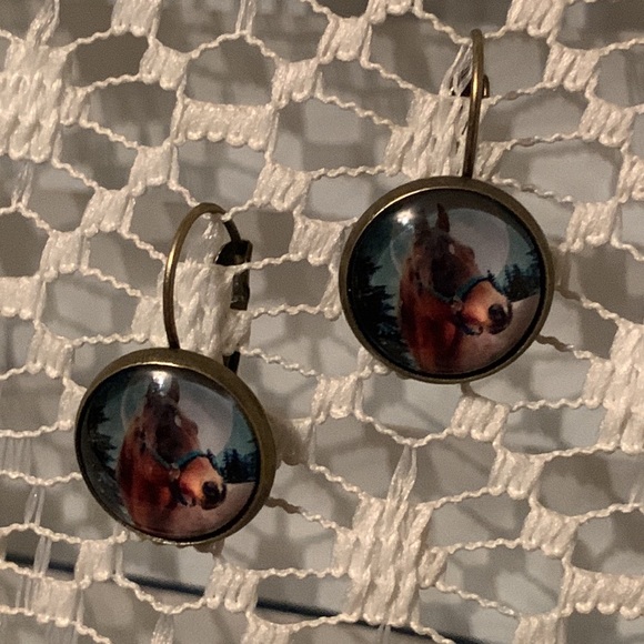 Jewelry - Horse French Hoop Earrings